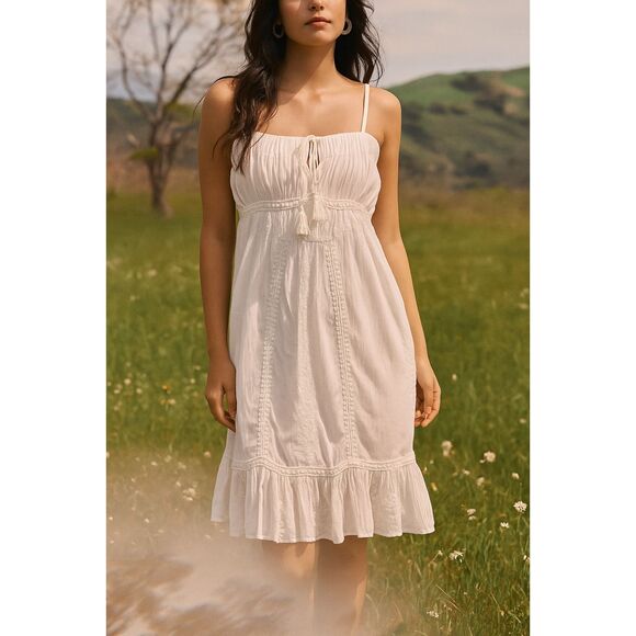 ANDERSEN & LAUTH White Icelandic Whimsy Fairy Midi Dress Women's Size Small - Picture 1 of 9